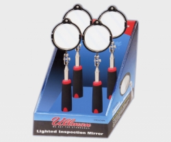 ULLMAN LED Lighted 2 3/8 Inch Diameter  Inspection Mirror 4-Pack